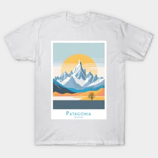 Vintage Minimal Serene Patagonia Sunrise T-Shirt